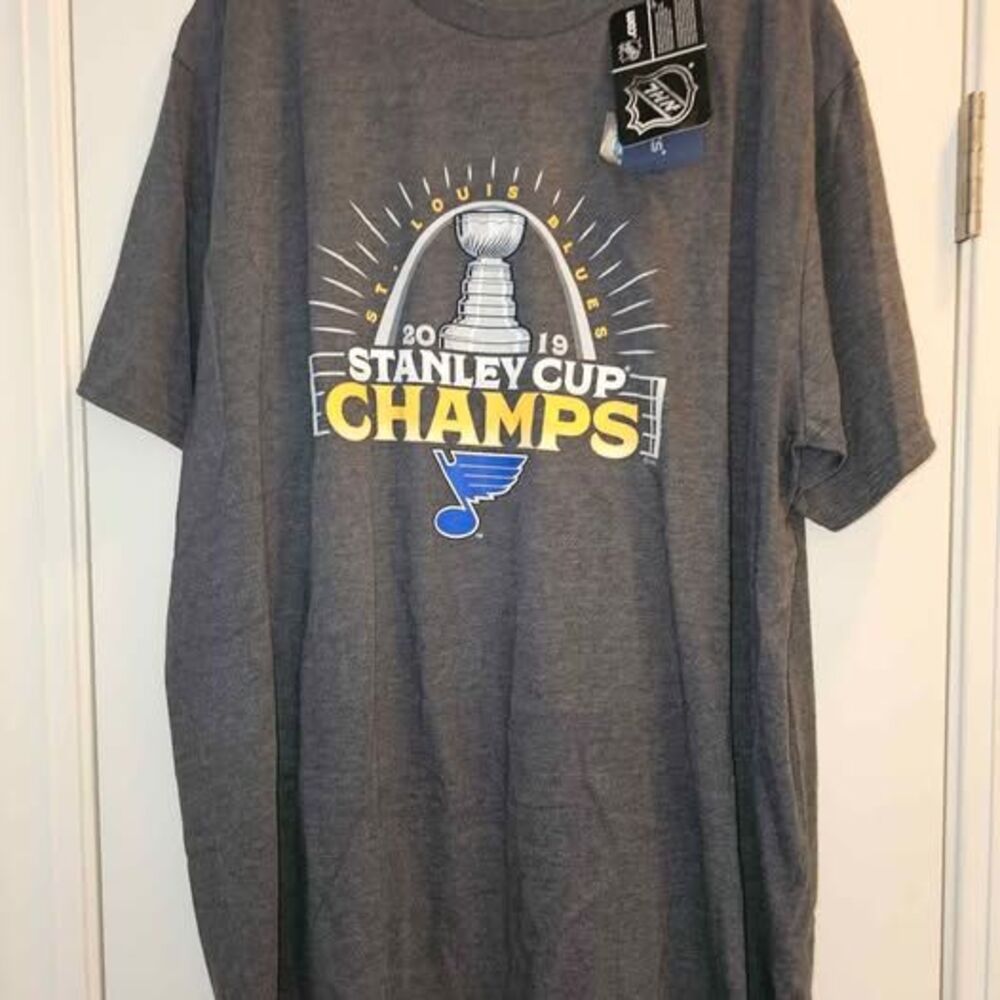 NWT Fanatics St. Louis Blues 2019 Stanley Cup Champs T-Shirt Size 2XL